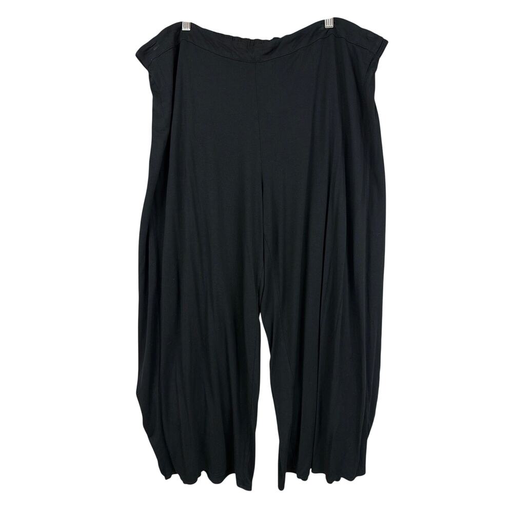 Comfy USA Black Partial Stretch Waist Wide Leg Lounge Pants 2X USA